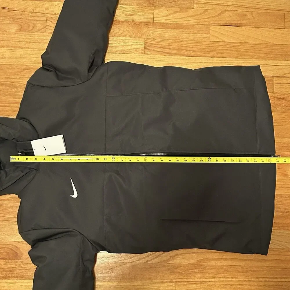 Nike Stock Men’s Size M Anthracite Dark Grey 550 Down Hooded Parka Jacket